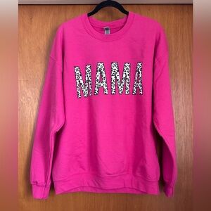 Mama Gildan Bright Pink Heavy Blend Sweatshirt